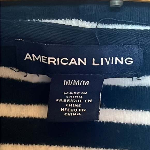 American Living Pullover Women’s Size M Drawstring Funnel Neck 3/4 Length Sleeve - Picture 5 of 7